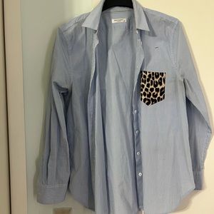 Equipment Oxford with Cheetah Print pocket
